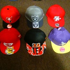 6 New NFL hat lot
